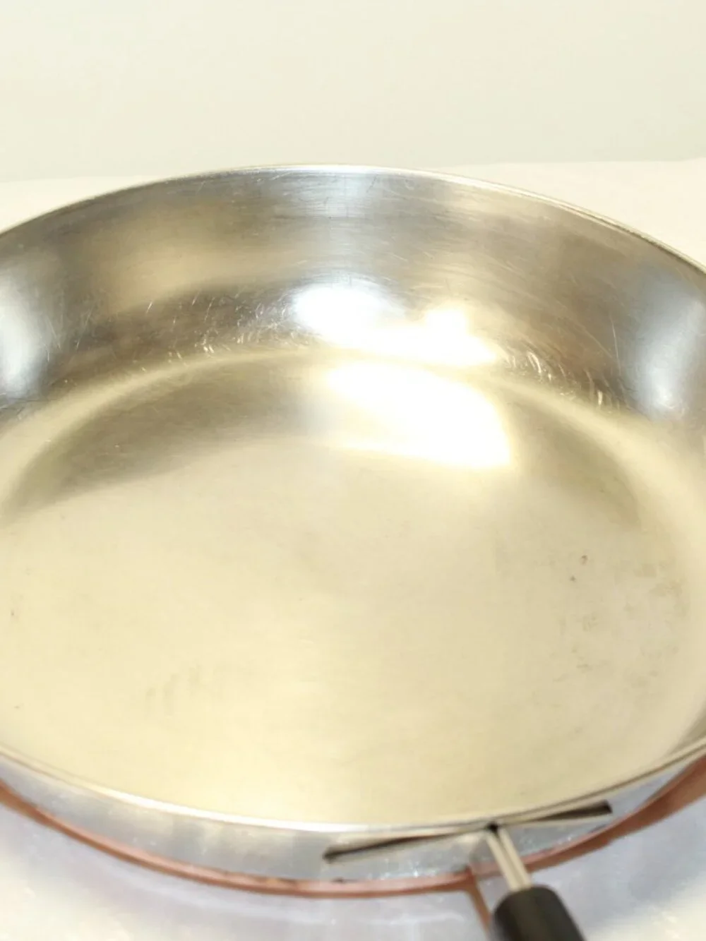 Revere Ware 1801 Copper Bottom 12 In Fry Pan - NO LID - Process Patent 2363973